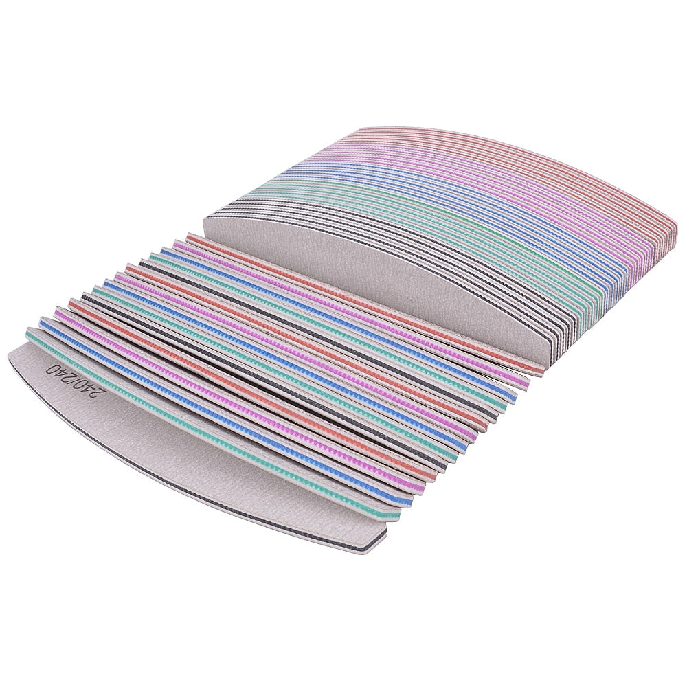 3/5/10Pcs Nail File Sandpaper Strong Thick Nail Files Buffer