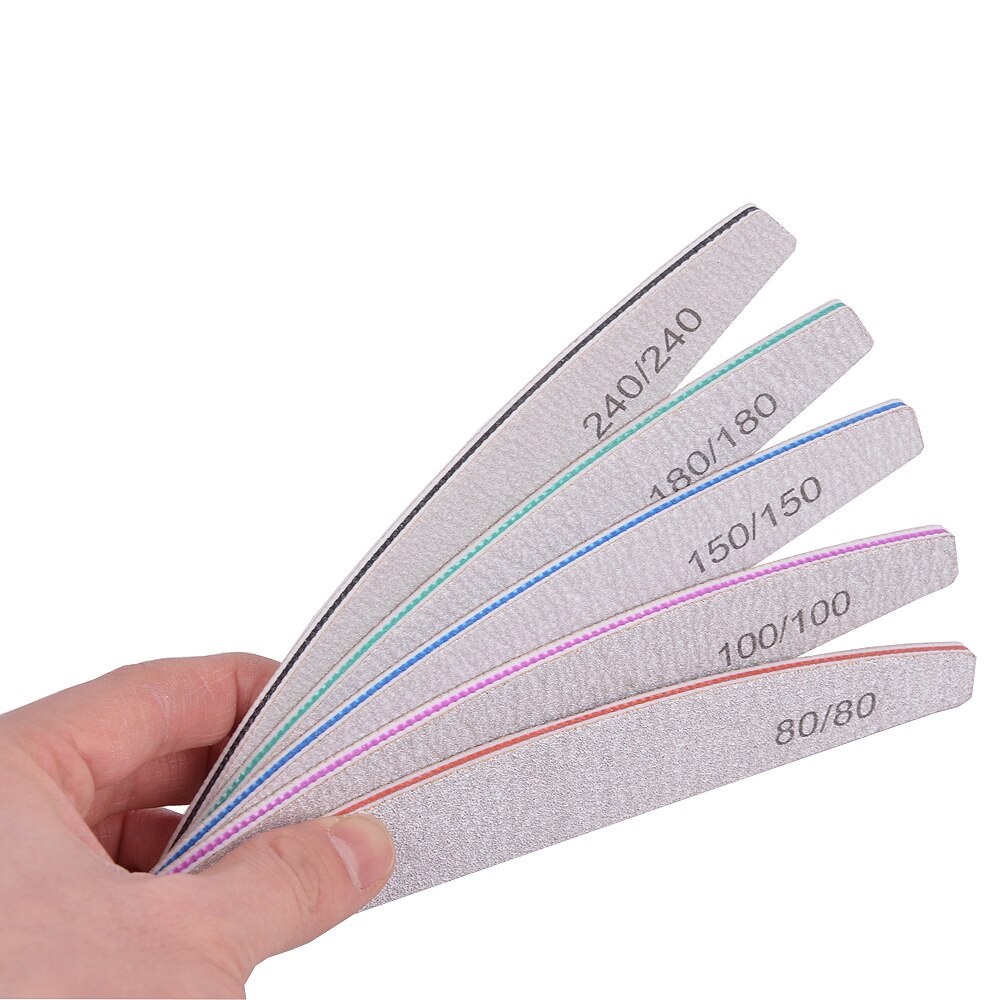 3/5/10Pcs Nail File Sandpaper Strong Thick Nail Files Buffer