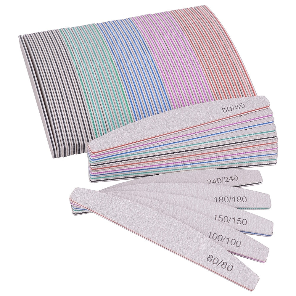 3/5/10Pcs Nail File Sandpaper Strong Thick Nail Files Buffer