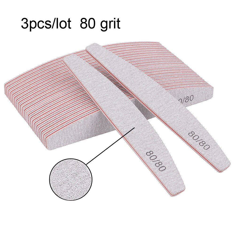 3/5/10Pcs Nail File Sandpaper Strong Thick Nail Files Buffer