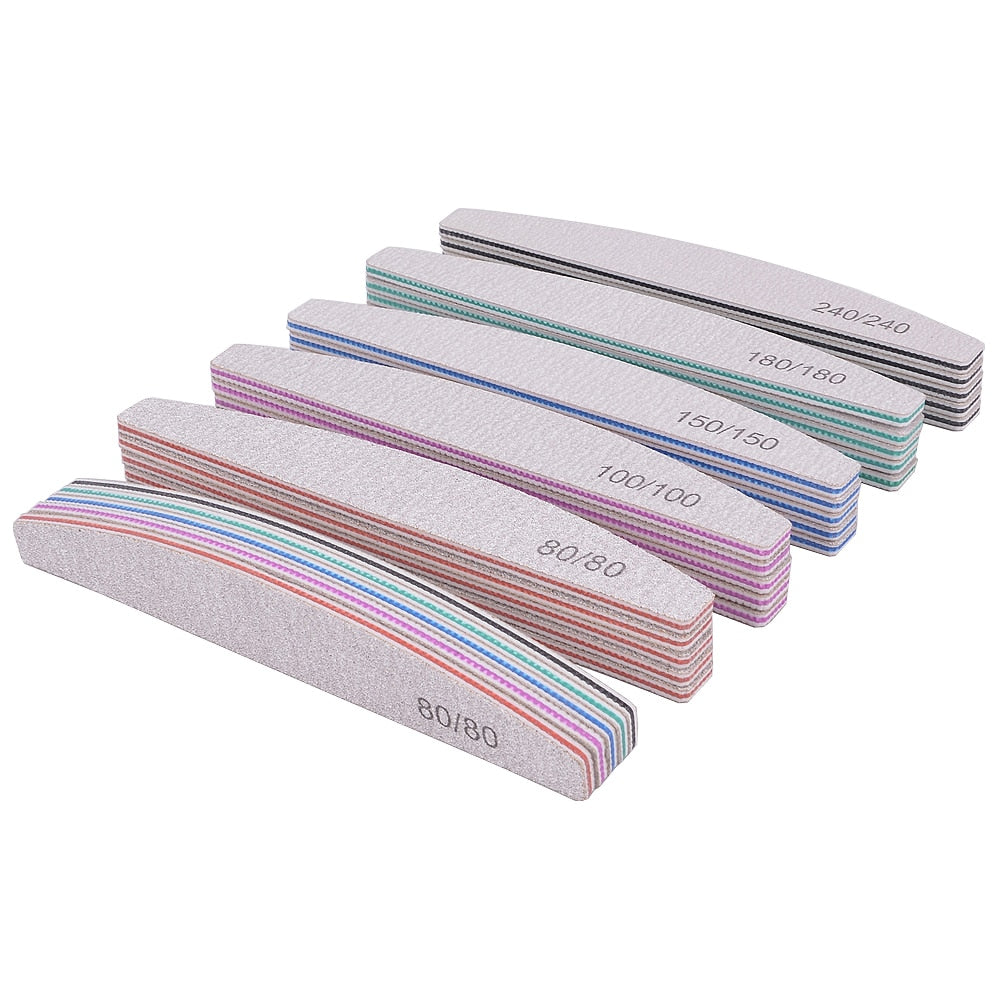 3/5/10Pcs Nail File Sandpaper Strong Thick Nail Files Buffer