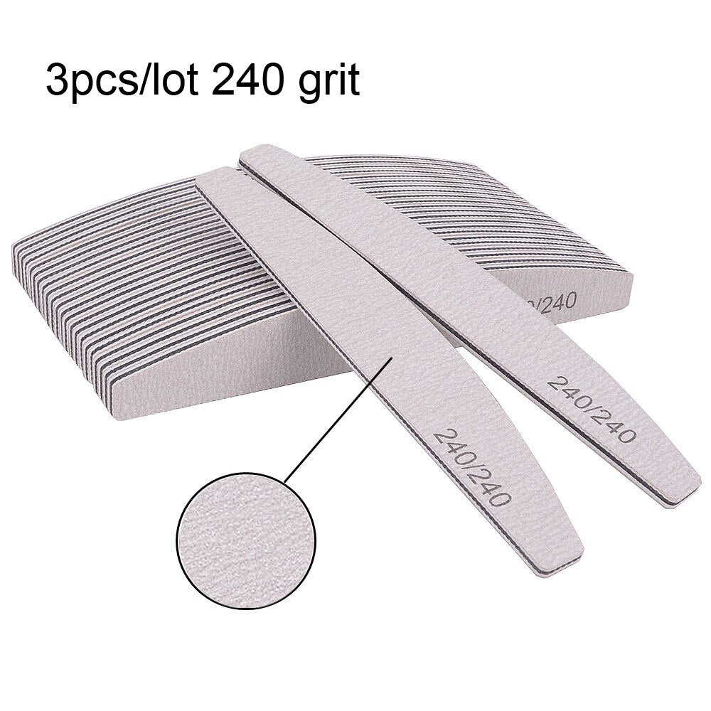 3/5/10Pcs Nail File Sandpaper Strong Thick Nail Files Buffer