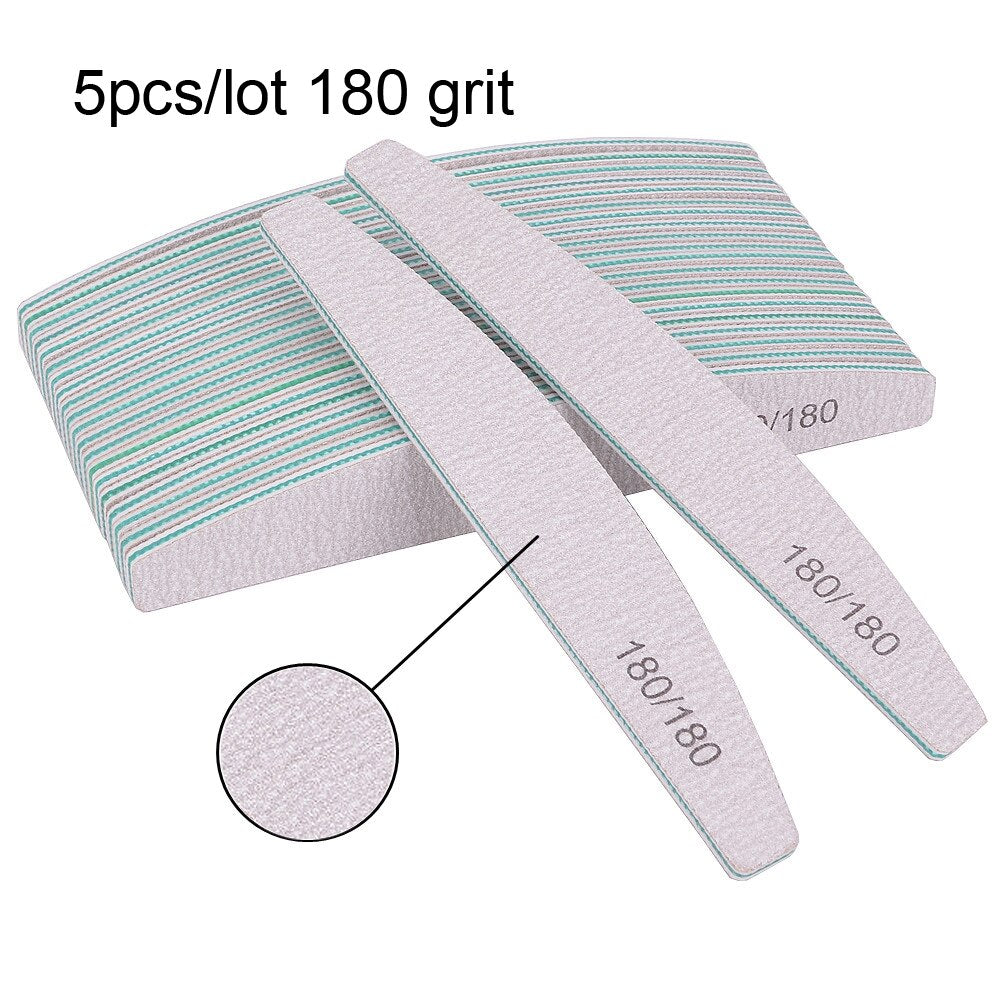 3/5/10Pcs Nail File Sandpaper Strong Thick Nail Files Buffer