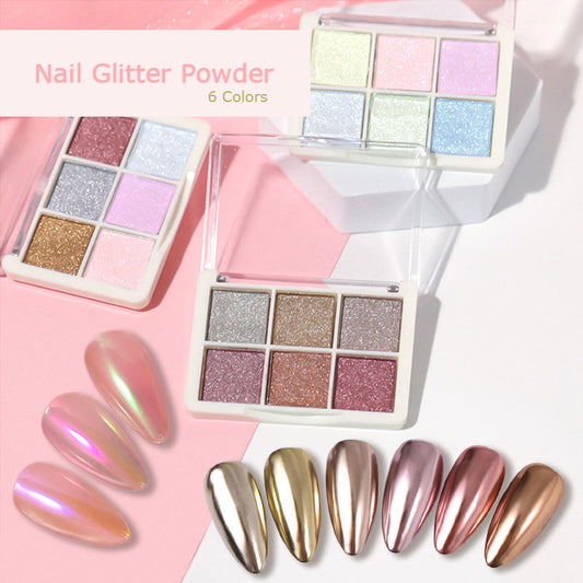 Laser Aurora Solid Mirror Nail Glitter Powder