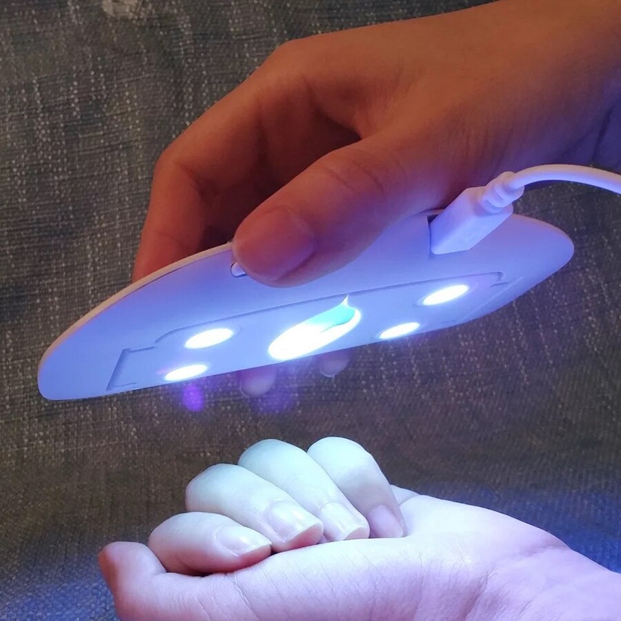 ミニネイルドライヤー ネイルランプ ホワイト ピンク UV LED ランプ