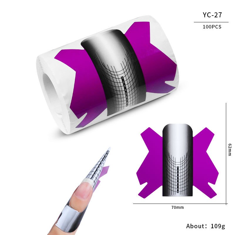Acrylic Gel Nail Lengthening Sticker Ppaper Clips