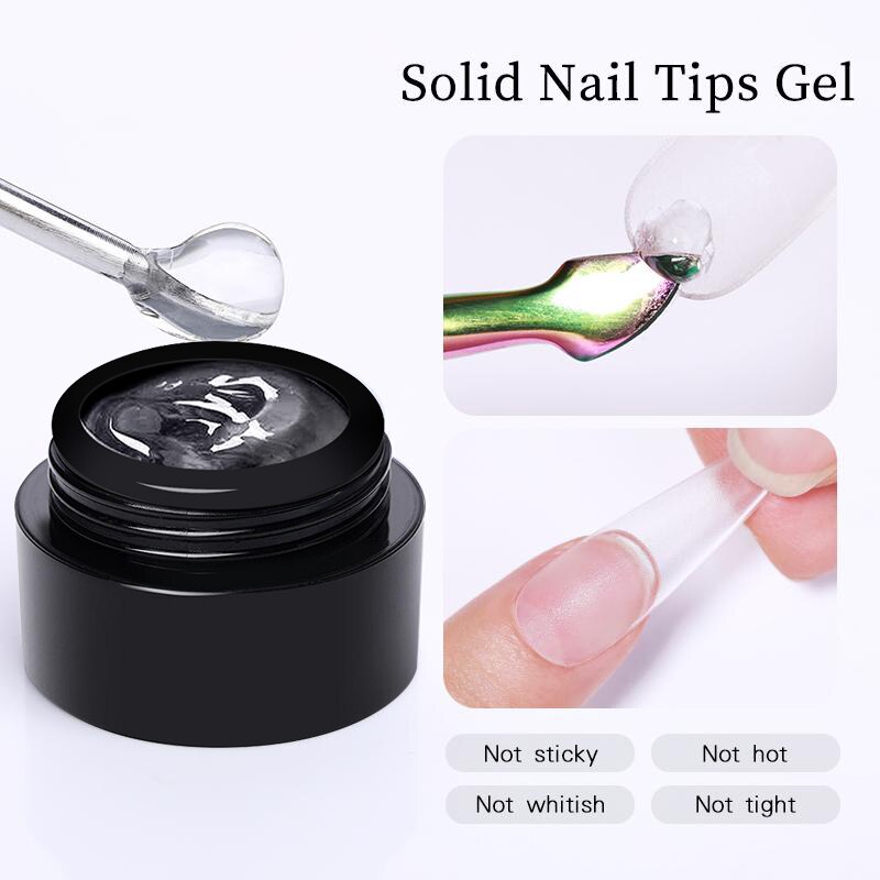 Solid Tips Gel Nail Polish Easy Stick  5 IN 1 Glue Gel