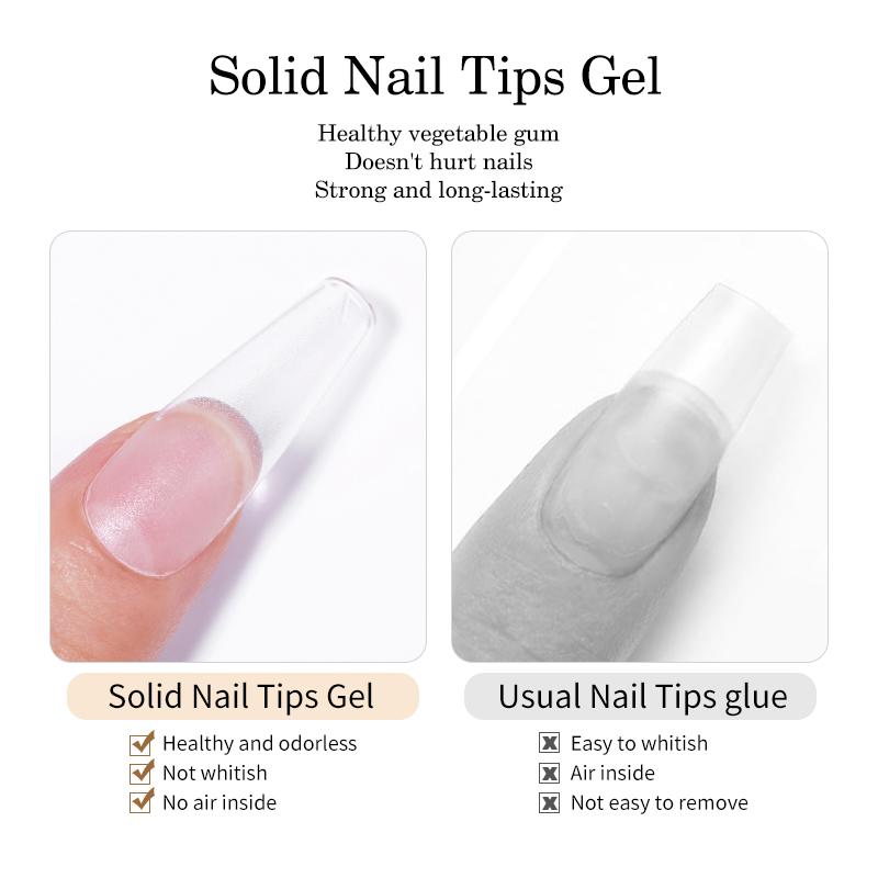 Solid Tips Gel Nail Polish Easy Stick  5 IN 1 Glue Gel