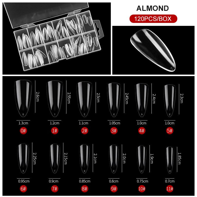 False Nail ABS Nail Cap Acrylic Tip Accessories 100/120 pcs