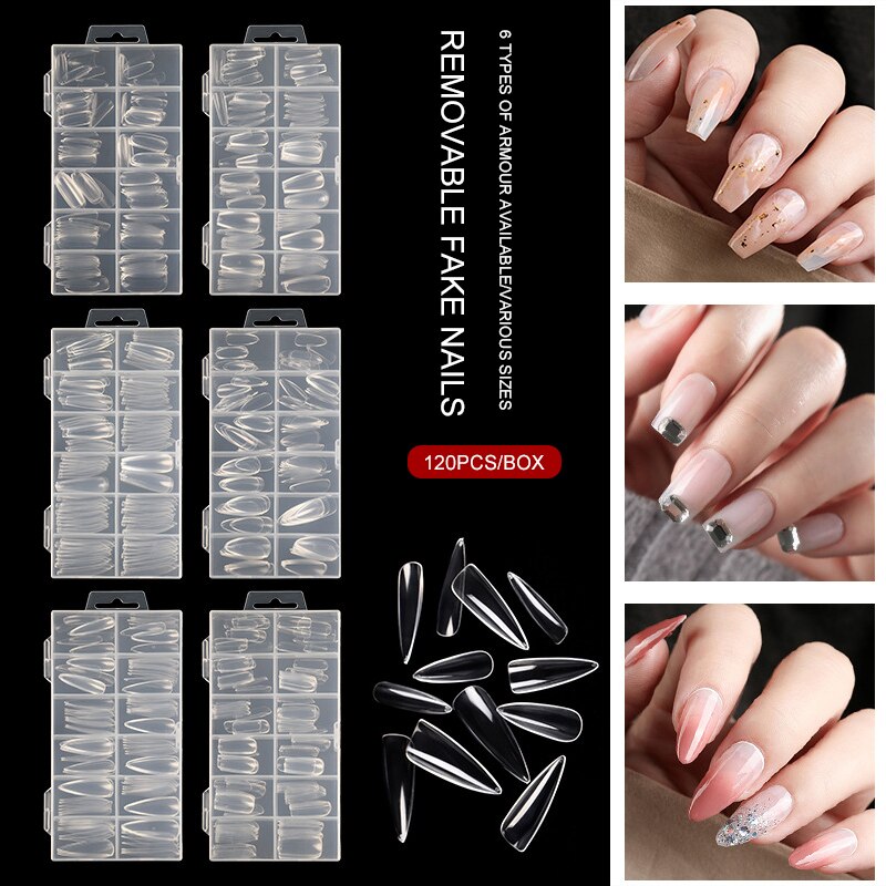 False Nail ABS Nail Cap Acrylic Tip Accessories 100/120 pcs