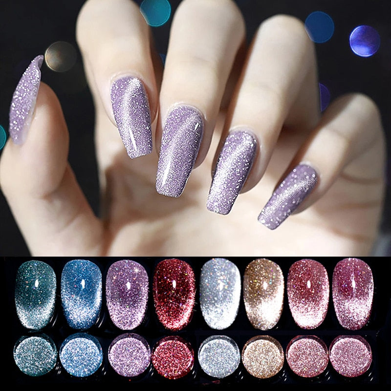 Nail Polish Cat Eye Gel Nail Art 8ML Glitter