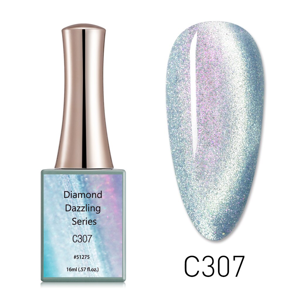 Nail Gel Polish Diamond Dazzling Cat Eye Glitter