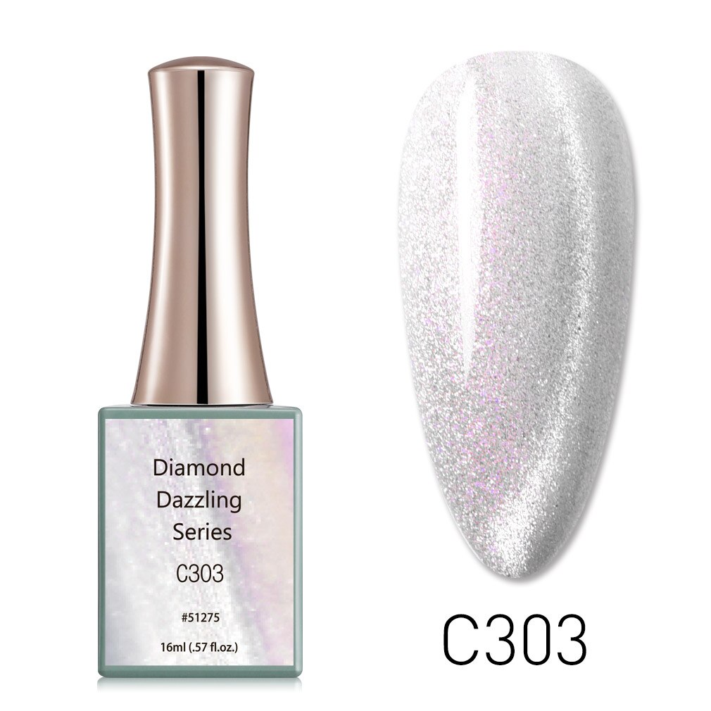 Nail Gel Polish Diamond Dazzling Cat Eye Glitter