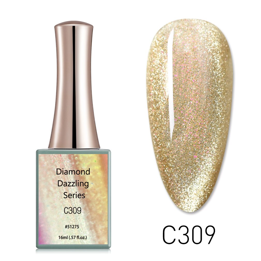 Nail Gel Polish Diamond Dazzling Cat Eye Glitter