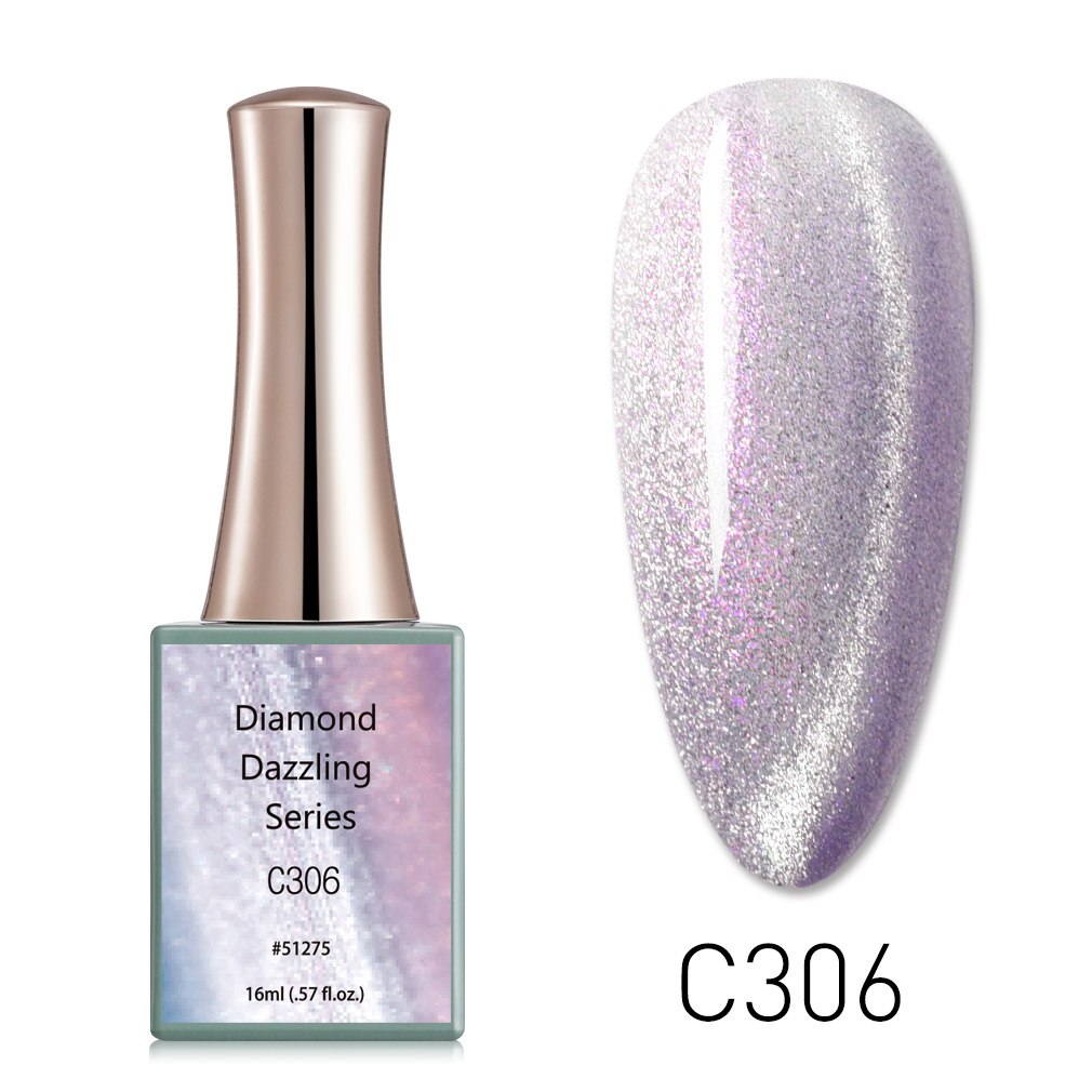 Nail Gel Polish Diamond Dazzling Cat Eye Glitter