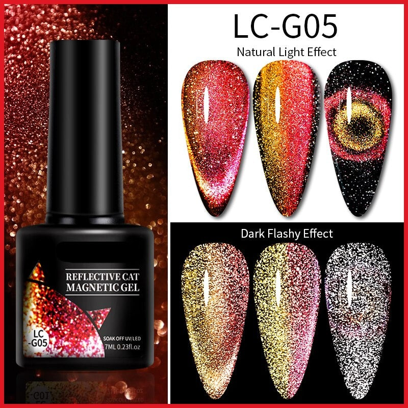 9D Reflective Cat Eye Magnetic Glitter Nail Polish