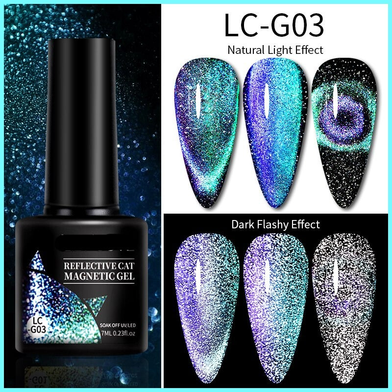 9D Reflective Cat Eye Magnetic Glitter Nail Polish