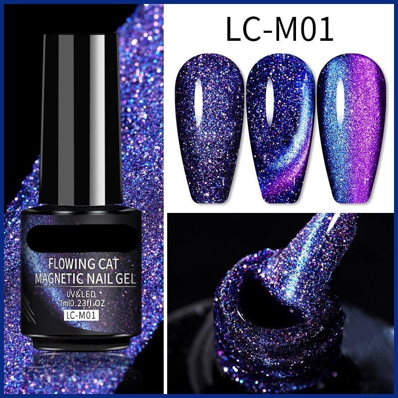 9D Reflective Cat Eye Magnetic Glitter Nail Polish