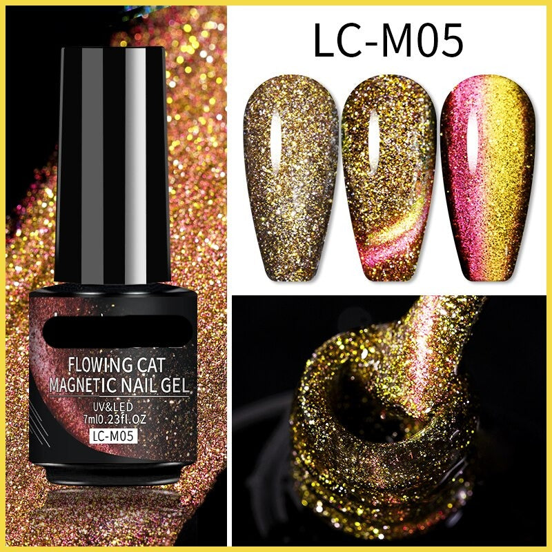 9D Reflective Cat Eye Magnetic Glitter Nail Polish