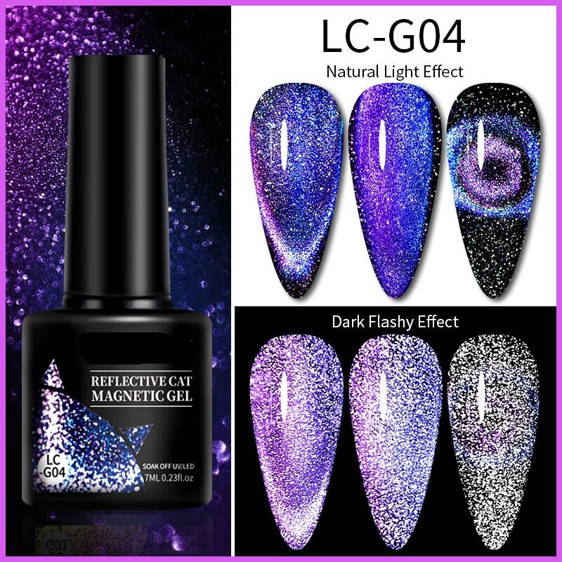 9D Reflective Cat Eye Magnetic Glitter Nail Polish