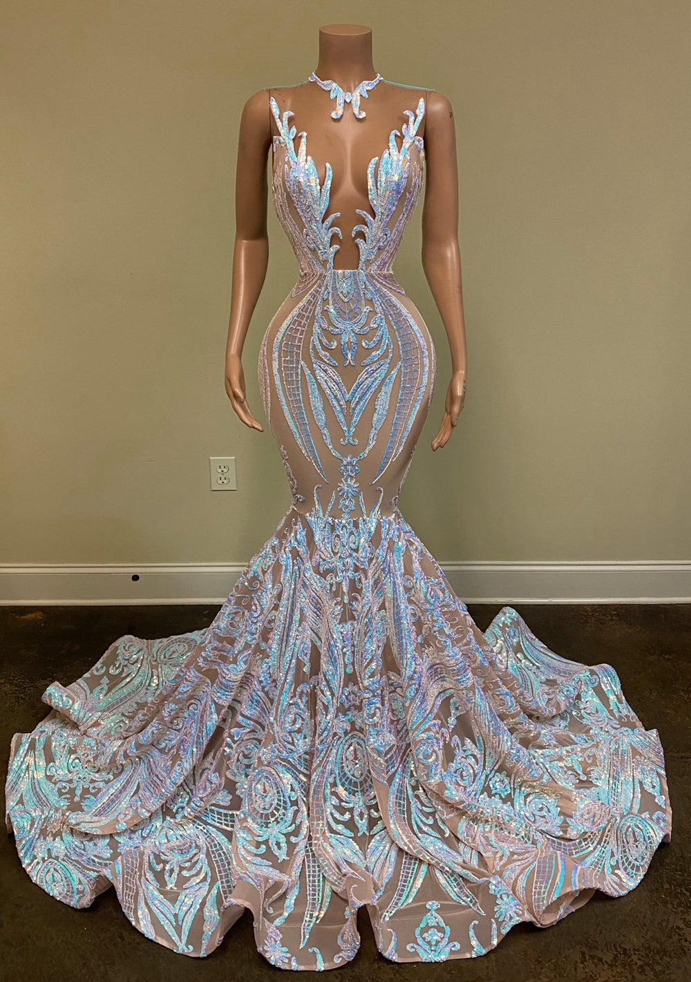 Prom Dress 2022 O-neck Sleeveless Mermaid Gala Gowns