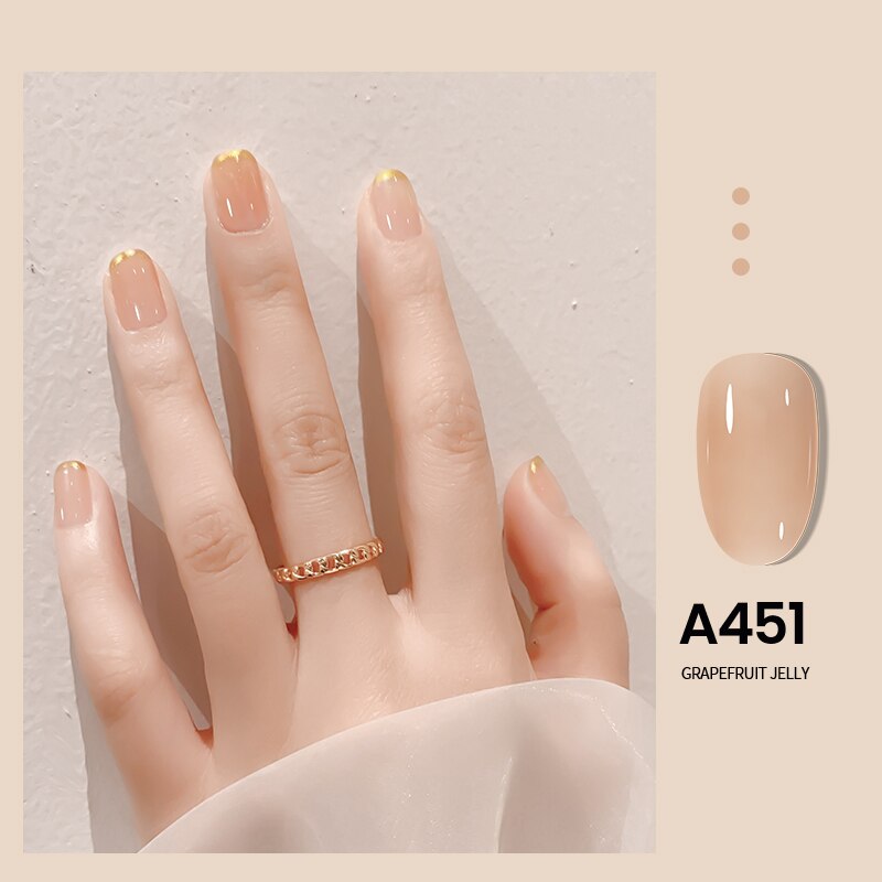 Transparent Nude Jelly Gel Nail Polish Semi Permanent