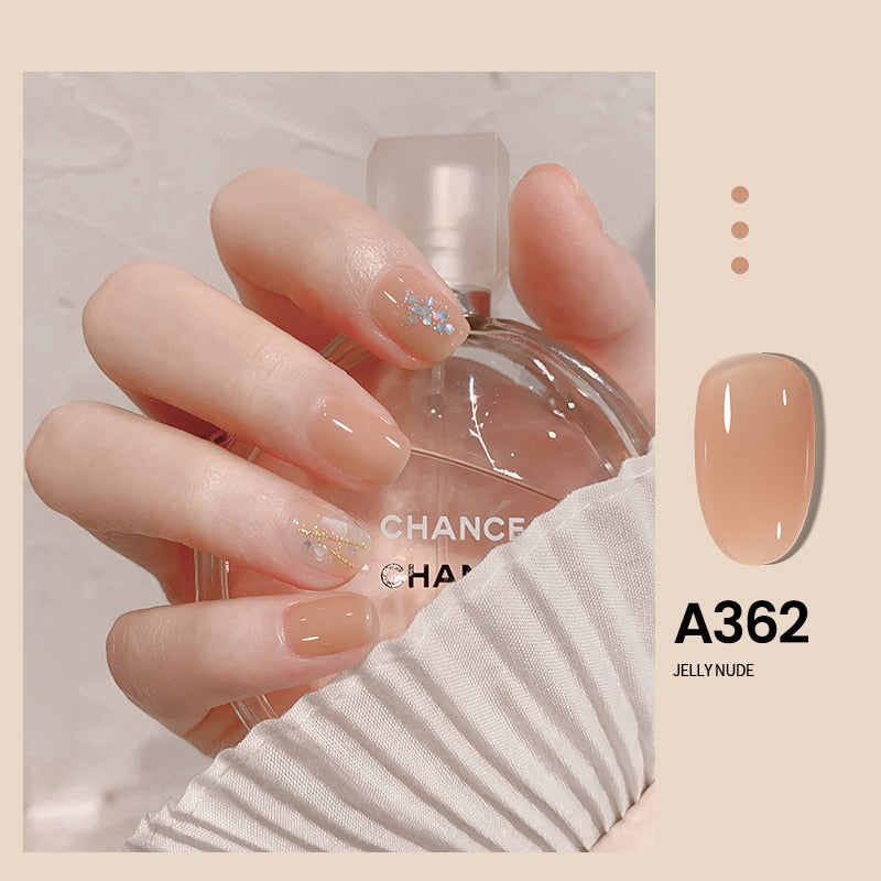 Transparent Nude Jelly Gel Nail Polish Semi Permanent