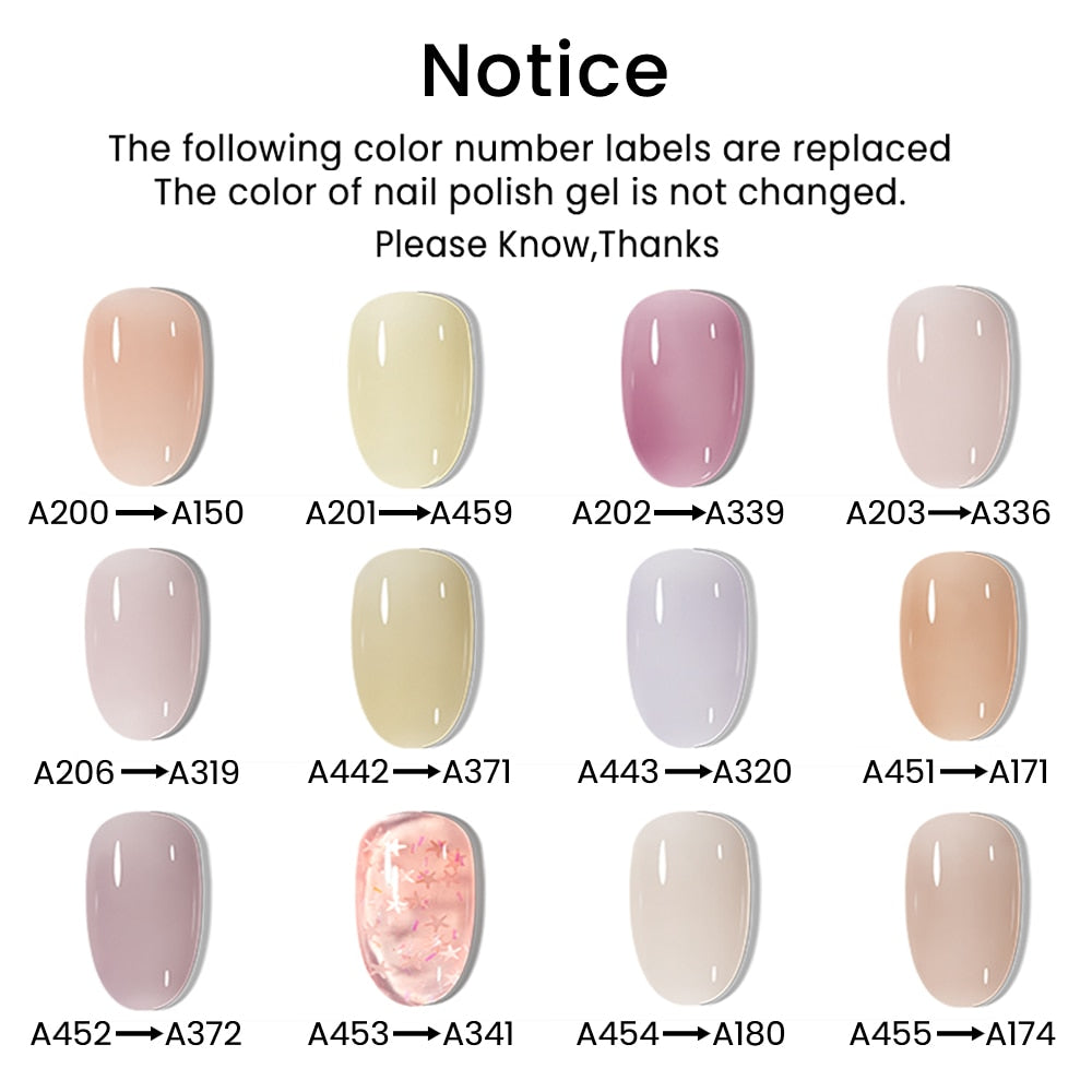 Transparent Nude Jelly Gel Nail Polish Semi Permanent