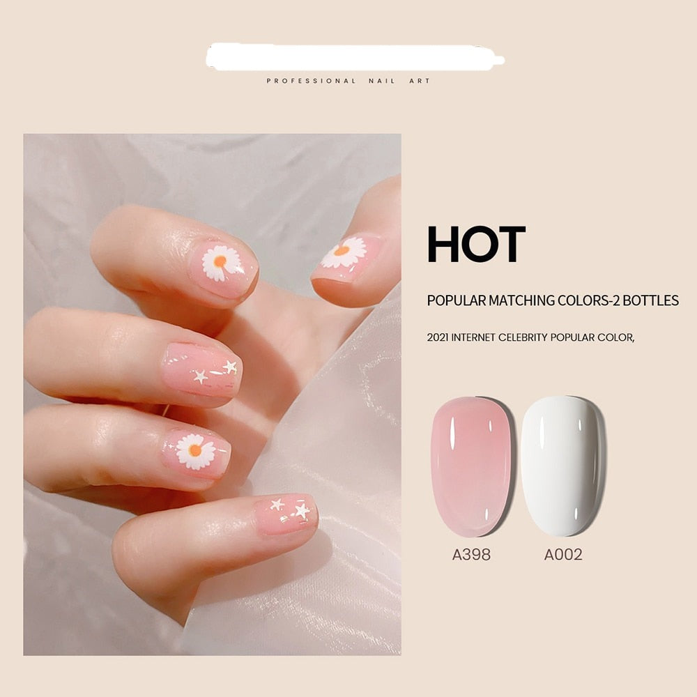 Transparent Nude Jelly Gel Nail Polish Semi Permanent