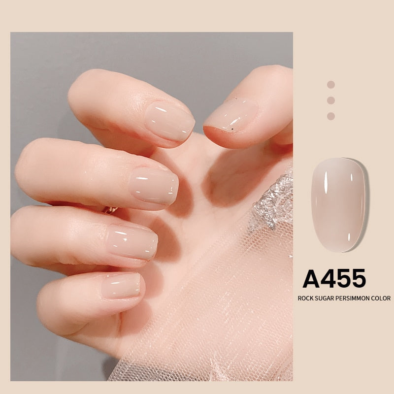 Transparent Nude Jelly Gel Nail Polish Semi Permanent