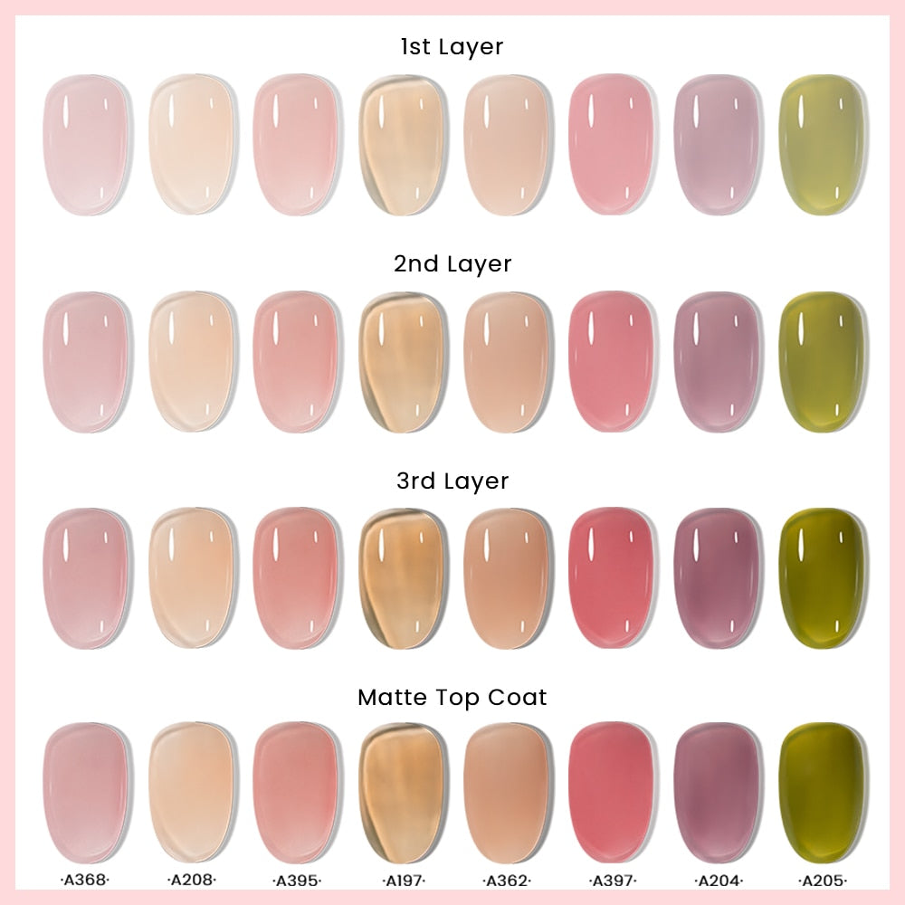 Transparent Nude Jelly Gel Nail Polish Semi Permanent