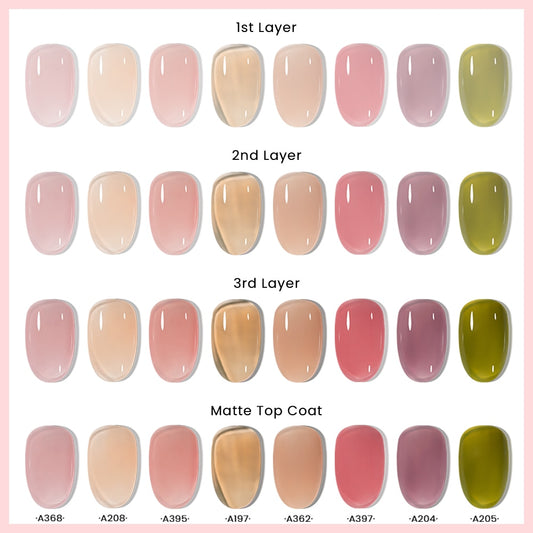 Transparent Nude Jelly Gel Nail Polish Semi Permanent