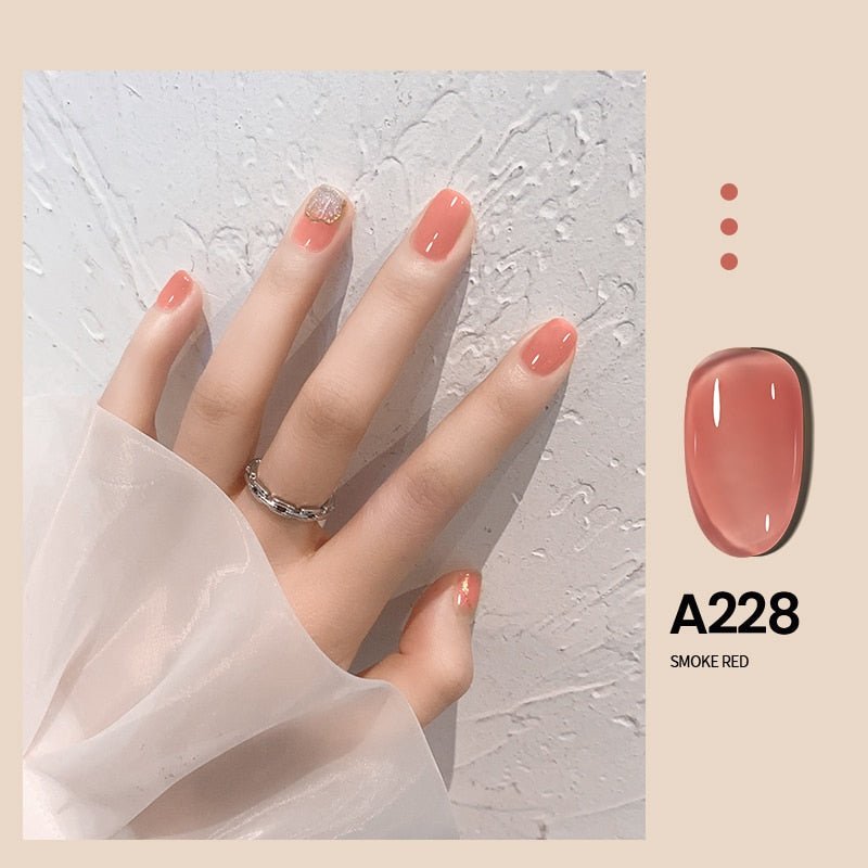 Transparent Nude Jelly Gel Nail Polish Semi Permanent