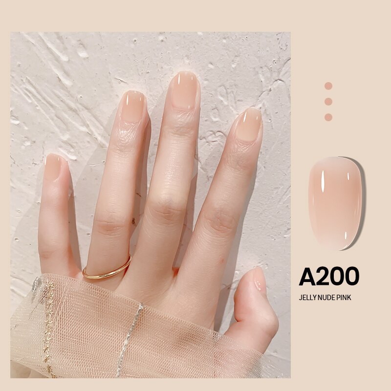 Transparent Nude Jelly Gel Nail Polish Semi Permanent