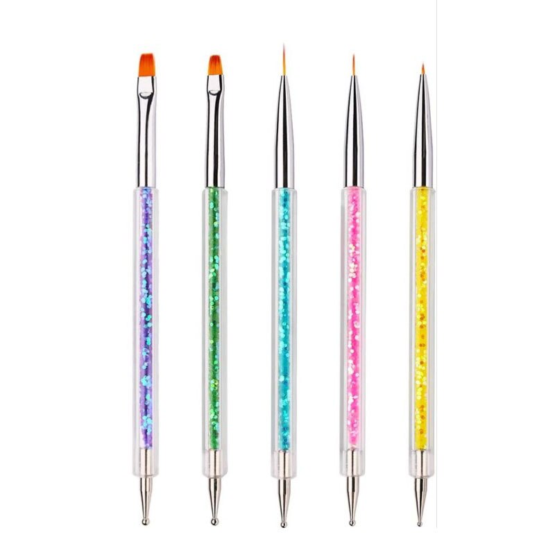 Manicure Tools 5 PCs Double-Purpose Pen For Nails