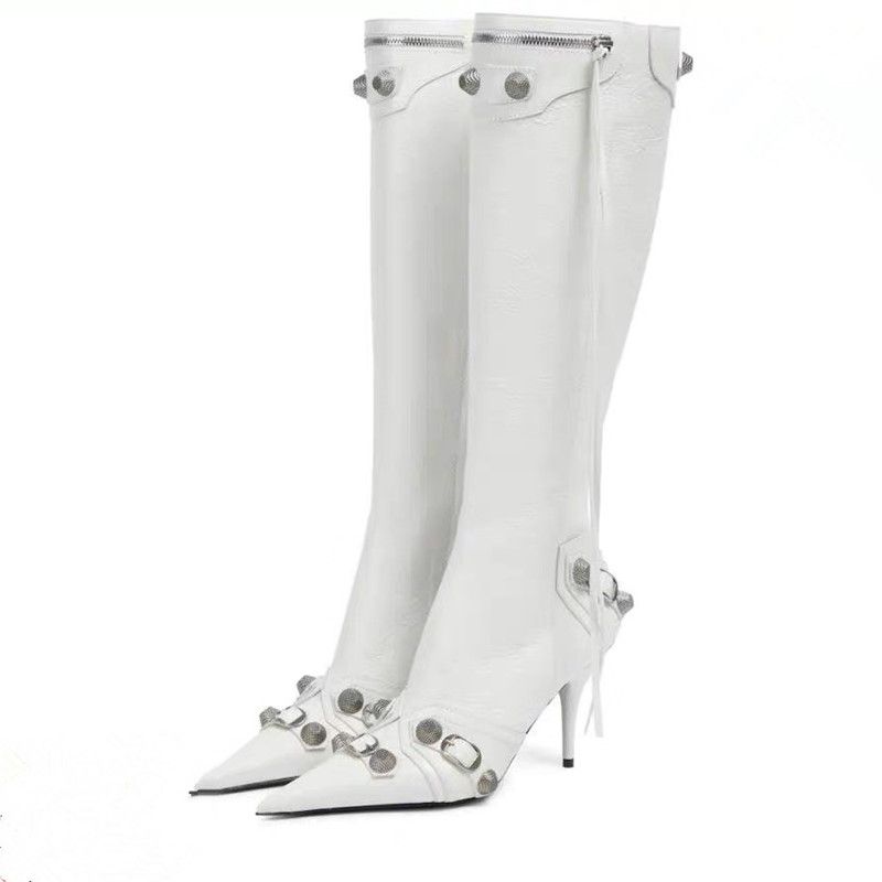 Metal Rivets Embellished Women's High Boots