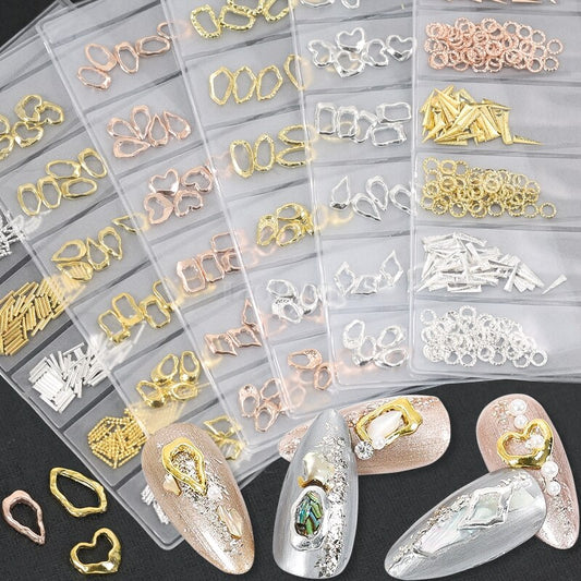 Various Alloy Nail Art Rhinestone Ornaments Tips DIY