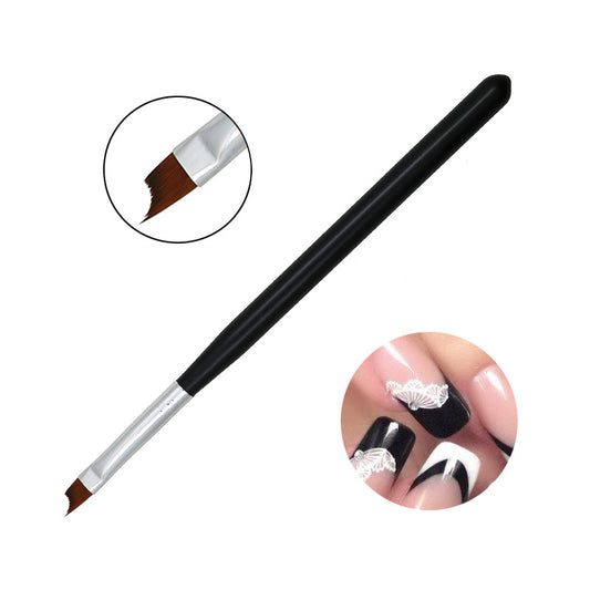 Nail Pen Half Pen French Pen Black Oblique brush