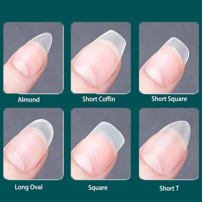 Short Press On Nails Tips Fake Nails Frosted False