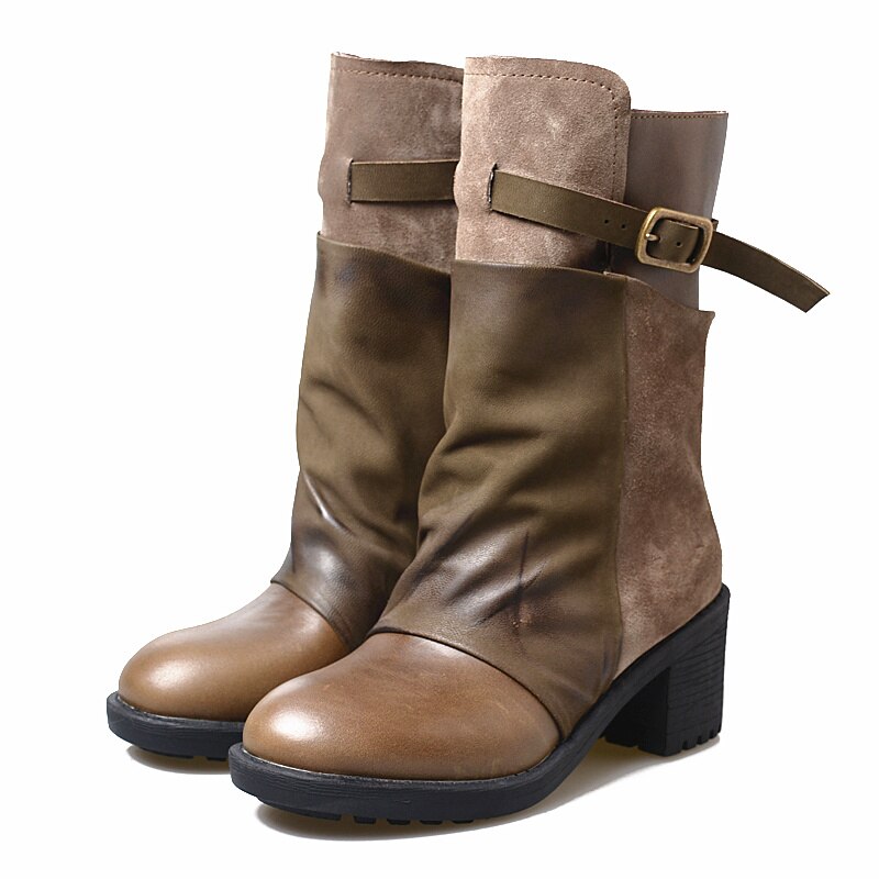 Women Ankle Boots Genuine Leather