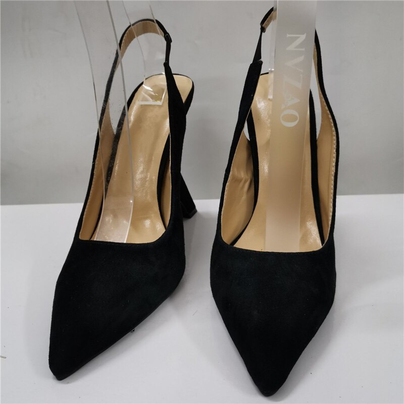 Suede Lady Pumps Shoes Pearl Decor Party Shoe