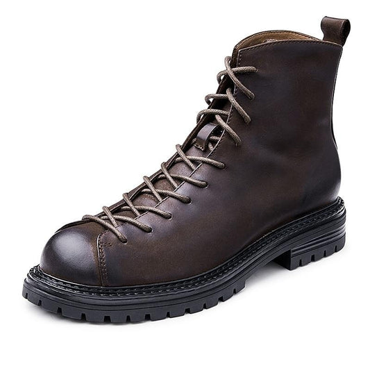 Men's Genuine Leather Retro Ankle Boots