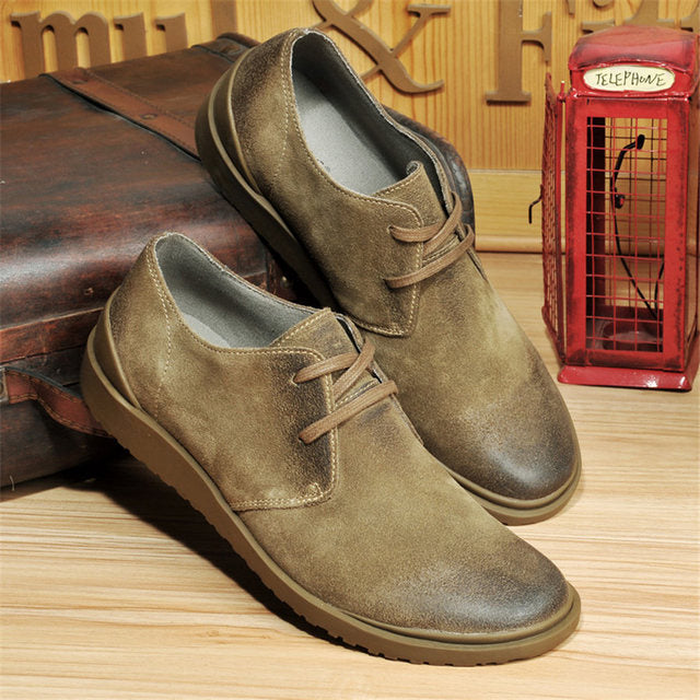 Men Leather Shoes Casual Outdoor Flats Handmade