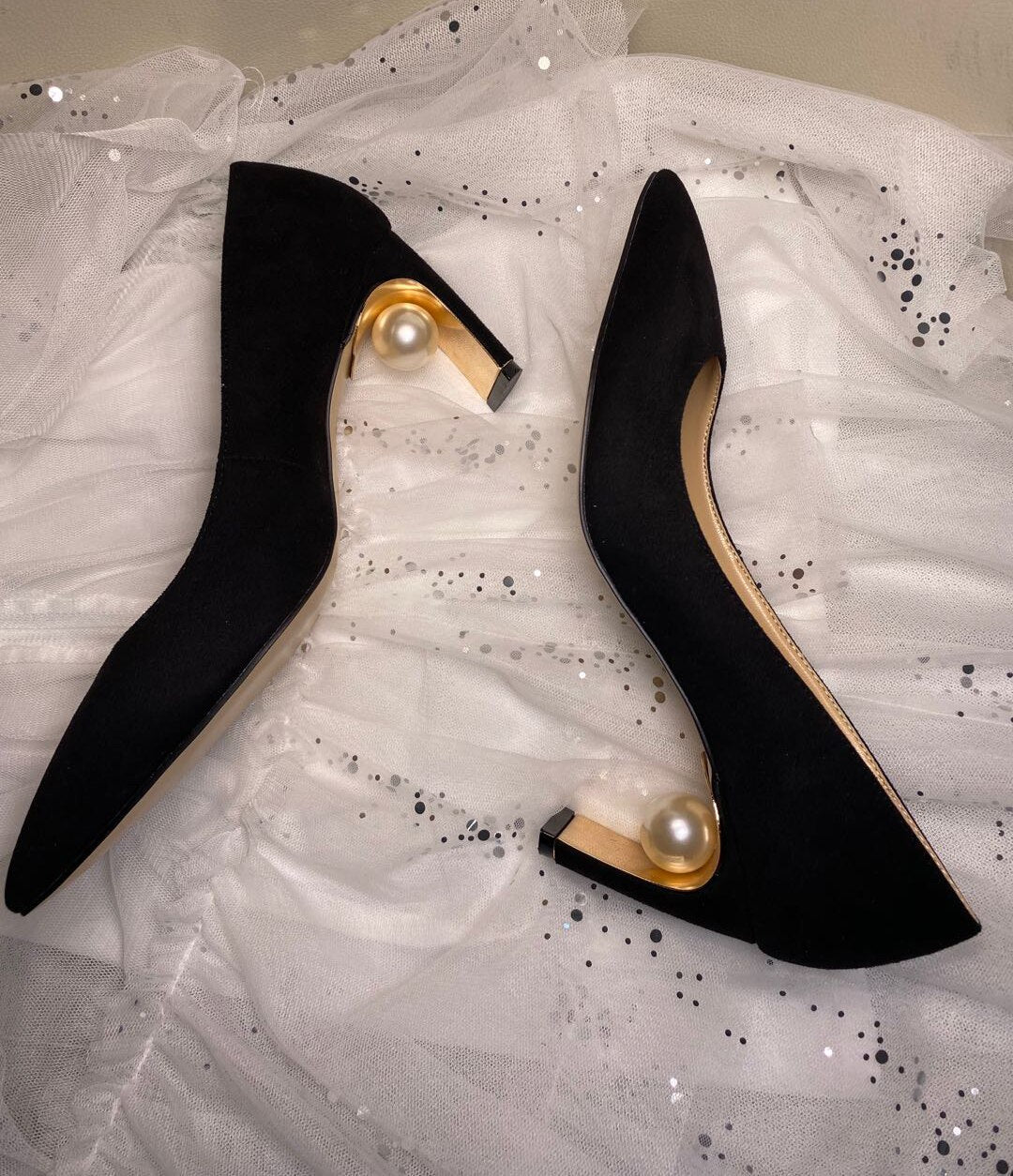 Pearl Decor Strange Heel Women Pumps