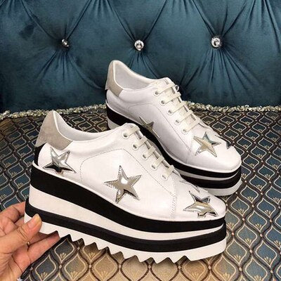 Luxury design thick-soled women's sports shoes