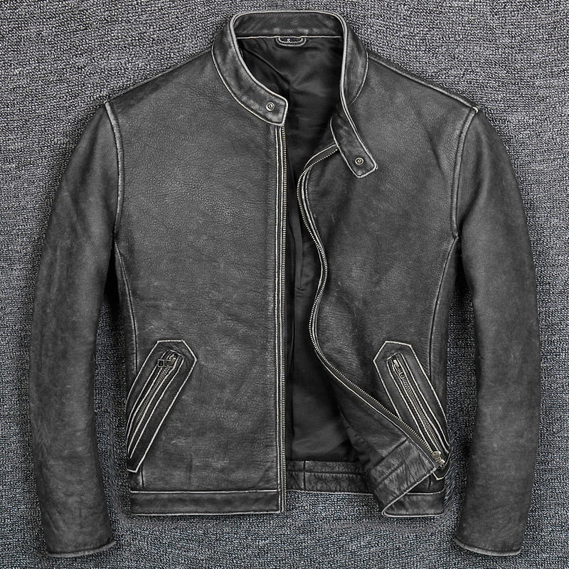 Brand Classic Casual Style Cowhide Jacket