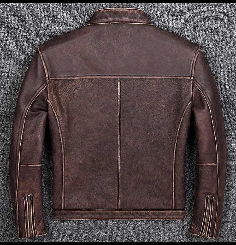 Brand Classic Casual Style Cowhide Jacket