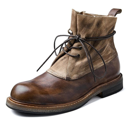 Western Cowboy Mixed Color Desert Men Boots