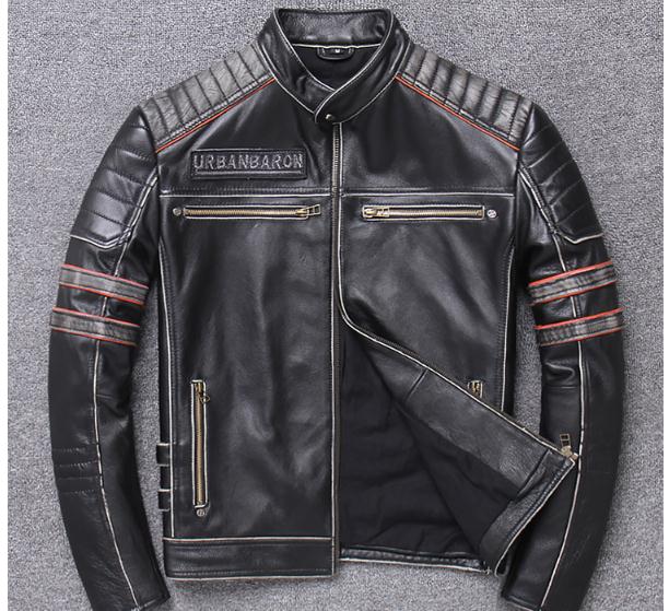 Slim Genuine Leather Popular Biker Jacket