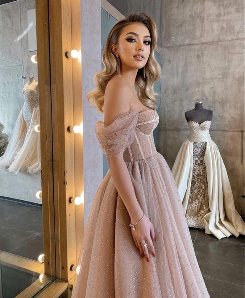 Pink Sweet Evening Party Elegant Gowns